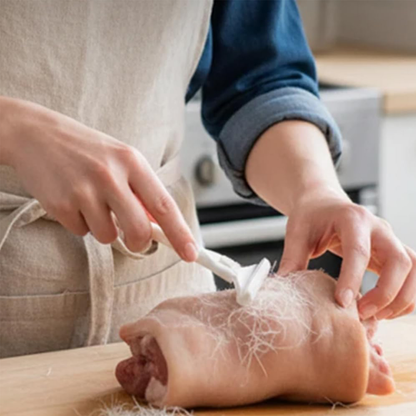 Handheld Fat Trimmer for Beef & Pork,Stainless Steel Meat Scraper, Professional Pork Hair Scraper🥩