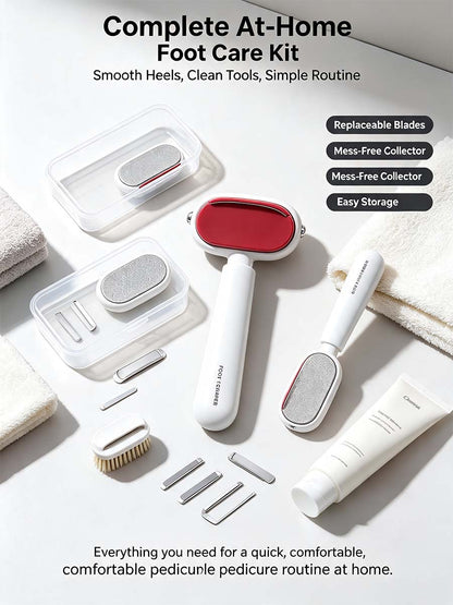 Dual‑Sided Foot Callus Remover, Replaceable Stainless Steel Blade Foot Scraper🦶