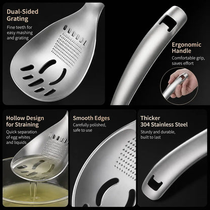 1 Count 304 Stainless Steel Multifunctional Kitchen Spoon🍳