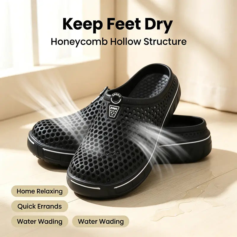 Unisex Quick-Dry Mesh Slip-On Mules,Breathable Work Shoes for Garden, Shower, Travel & Outdoor👟💨