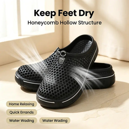Unisex Quick-Dry Mesh Slip-On Mules,Breathable Work Shoes for Garden, Shower, Travel & Outdoor👟💨
