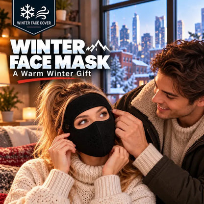 Winter Face Mask with Detachable Goggles, Windproof Thermal Fleece Lined Full Face Cover 🥽