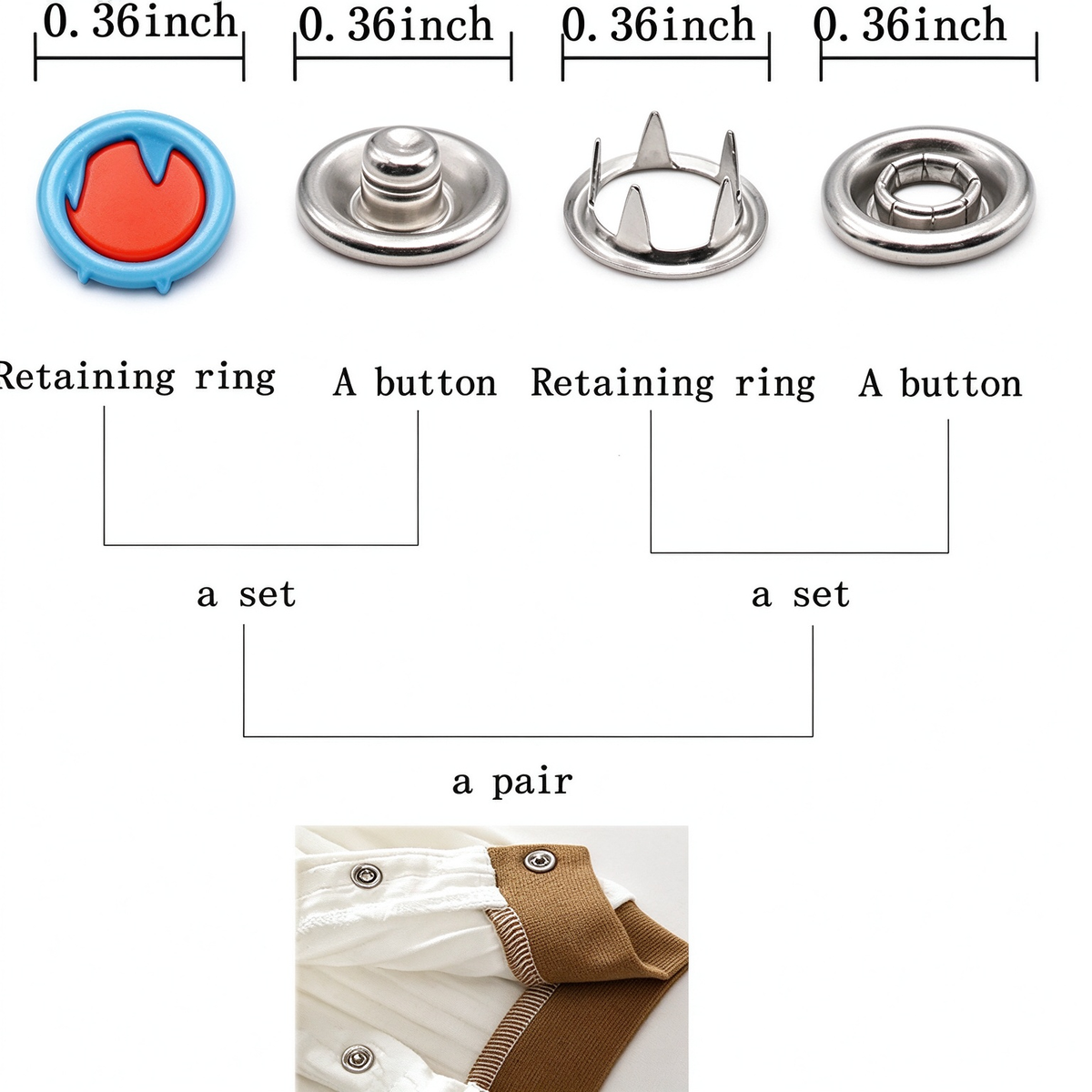 Seamless Stitching Sewing Kit-100Pcs Invisible Colored Metal Buckle & Manual Pressure Pliers 🧵