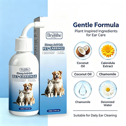 Gentle Pet Ear Wash | Odor-Free Cleaning for Dogs & Cats🐾