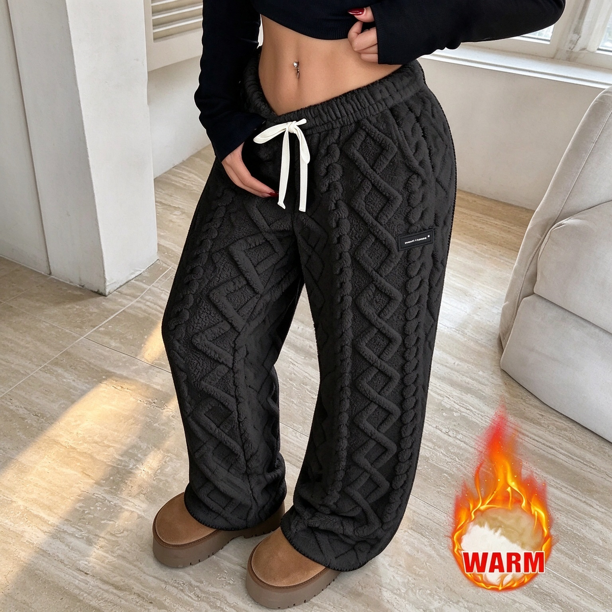 Winter Women's Lamb Fleece Long Pants - Ultra-Plush Lined All-Day Warmth Tech 🐑👖