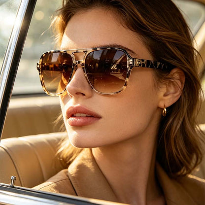 Women's Polarized Sunglasses Set - Y2K Unisex Double Bridge Aviator🕶️