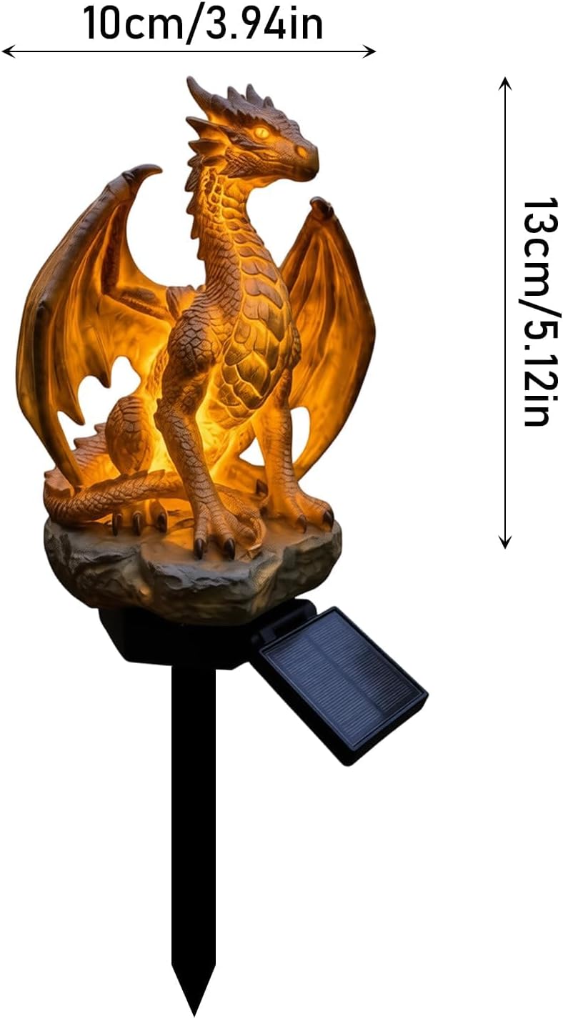 Solar Dragon Garden Statue Light 🐉