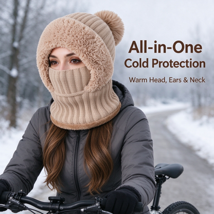 Girls' 3-in-1 Fleece Winter Balaclava - Keep Warm Face Covers & Mask 👧❄️