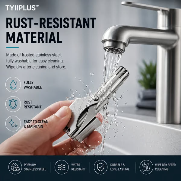 Manual Nose Hair Trimmer,Stainless Steel,Waterproof,No Battery Needed👃🧽