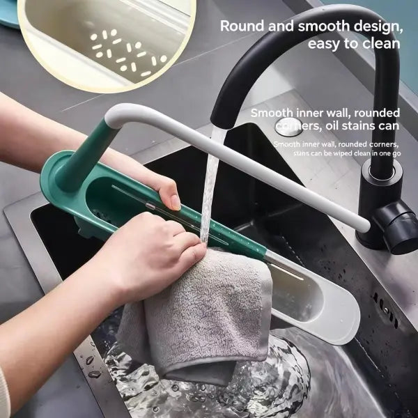 Retractable Sink Shelf — Adjustable-Length Sink Organizer🚰
