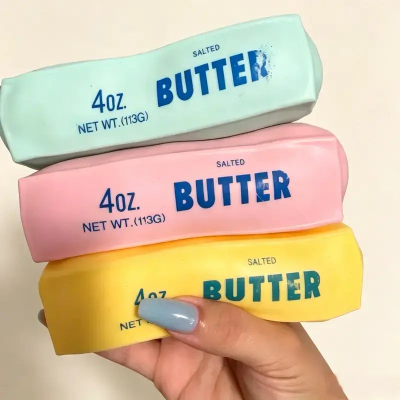 Crunchy Sound Butter Bar Squishy Toy Soft Squeeze Fidget🧽