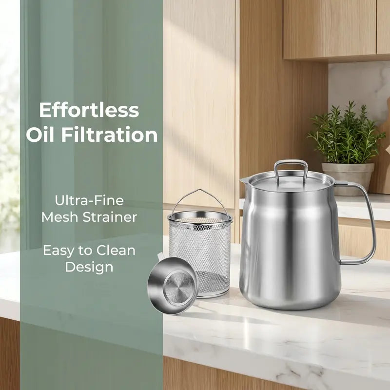 304 Stainless Steel Deep Fryer Pot Set - Durable, Compact Household Kitchen Supplies 🥘
