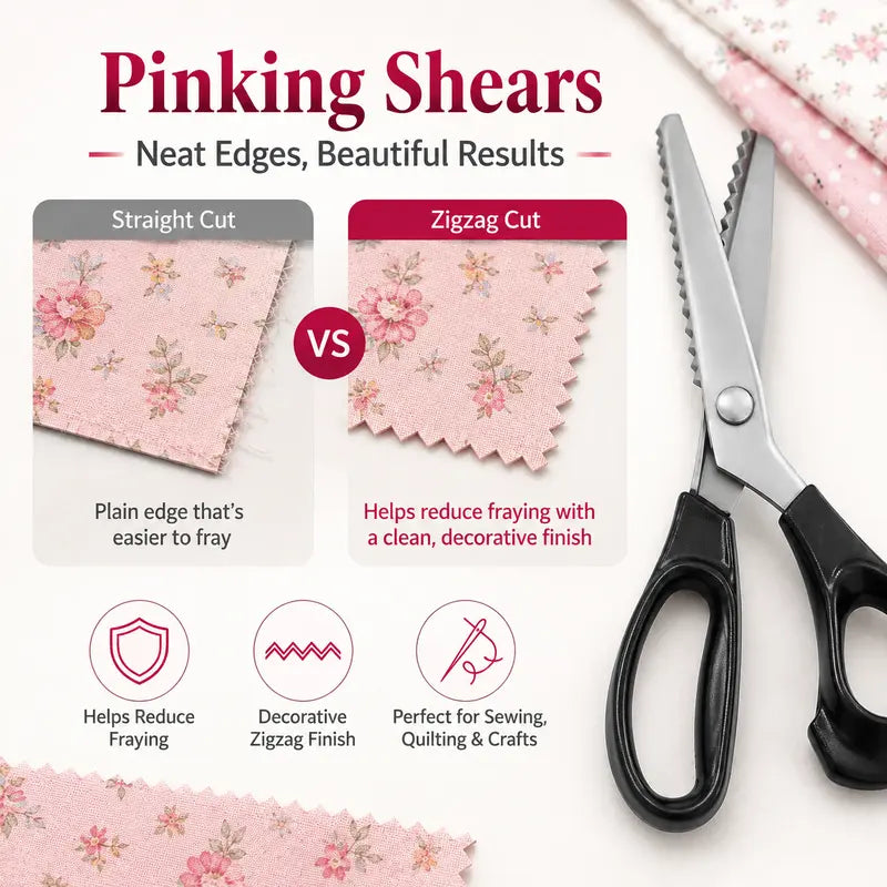 Stainless Steel Zig Zag Scissors with Serrated Teeth - Perfect for DIY Crafts✂️ ✨