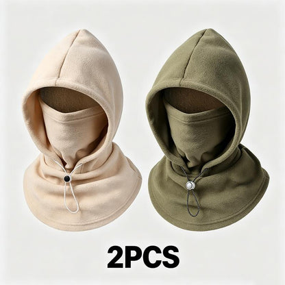 2-Piece Integrated Flannel Warm Face Mask and Hat, Windproof and Warm🌬️