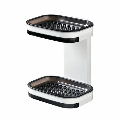 Wall Mounted Double-Layer Soap Bar Holder with Drainage Holes - Bathroom Accessory🧼