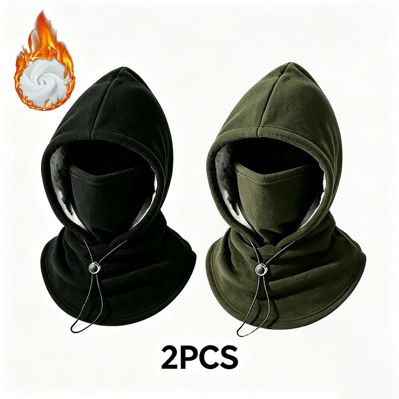 2-Piece Integrated Flannel Warm Face Mask and Hat, Windproof and Warm🌬️
