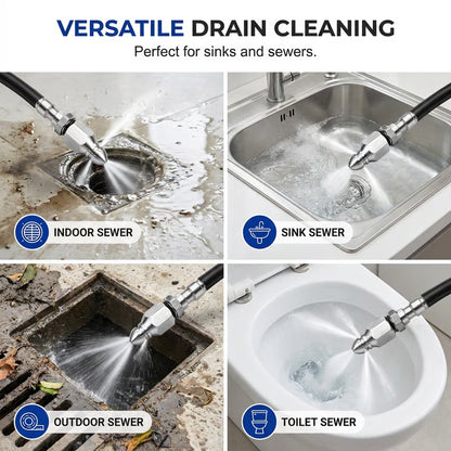 Washer Sewer Jetter Nozzle with Stainless Steel, Mini Compact Durable Sewer Jet Nozzle💧