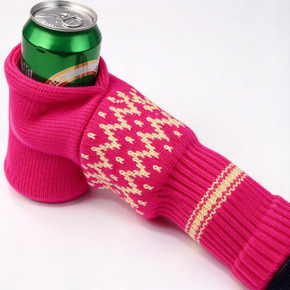 Beer Mitten Gloves - Knit Stitched Drink Mitt Holder for Beverage 🧤🍻