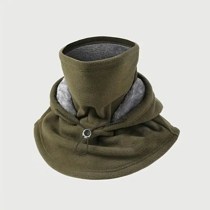 2-Piece Integrated Flannel Warm Face Mask and Hat, Windproof and Warm🌬️
