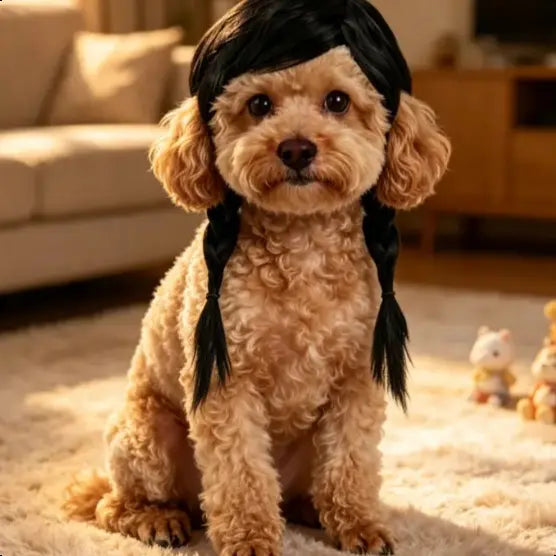 Dog Short Hair Wig Headband - Cute and Playful Pet Hair Accessory, Fun Accent, Fun🐶