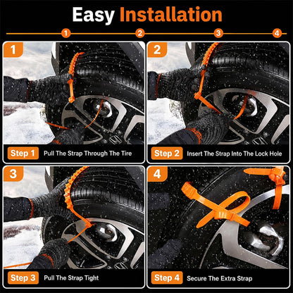 10 Pcs Winter Car Snow Chains Universal Anti-Skid Tire Chain ❄️