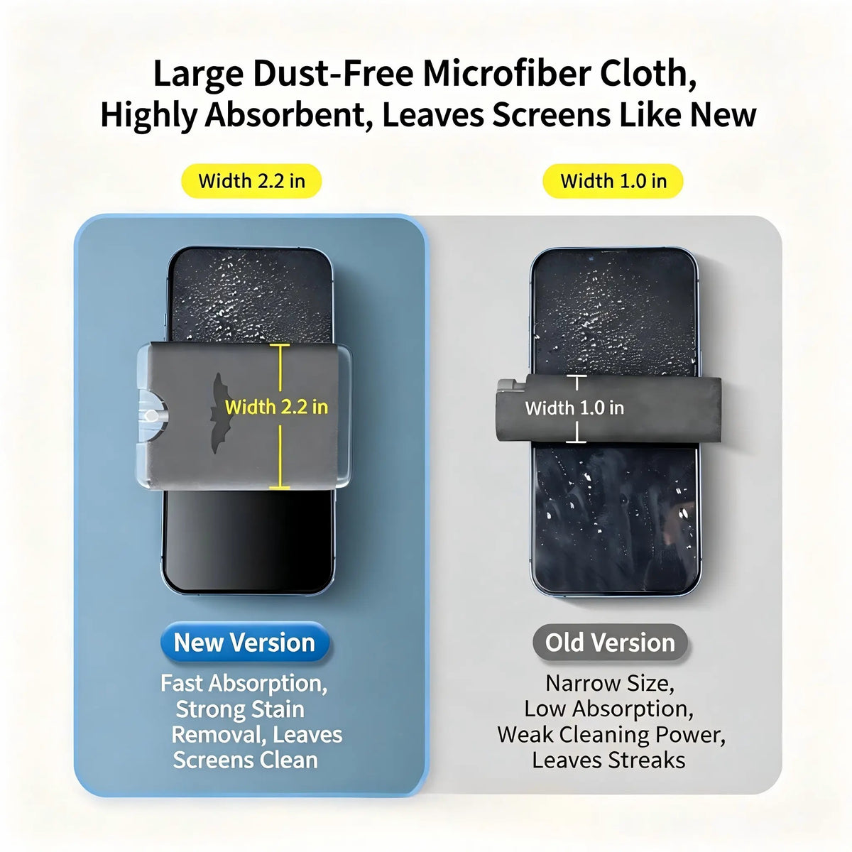 Portable Screen Cleaner Spray with Microfiber Cloth, Nano Streak-Free Cleaning✨
