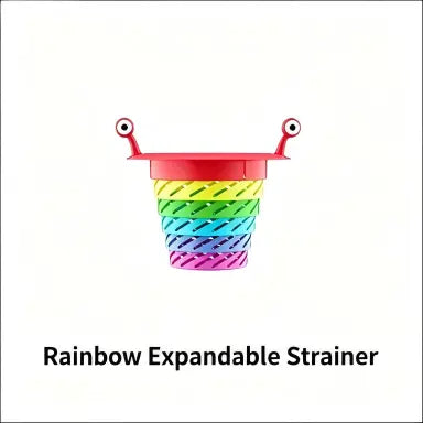 3PCS Rainbow Expandable Sink Strainer Basket, Rotatable Retractable Kitchen Sink Drain Filter🌈💧