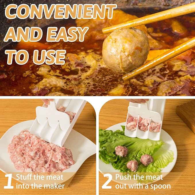 Creative Kitchen Triple Meatball Maker, Meatball Shaper Kitchen Triple Meat Tenderiser Meat Baller🥣