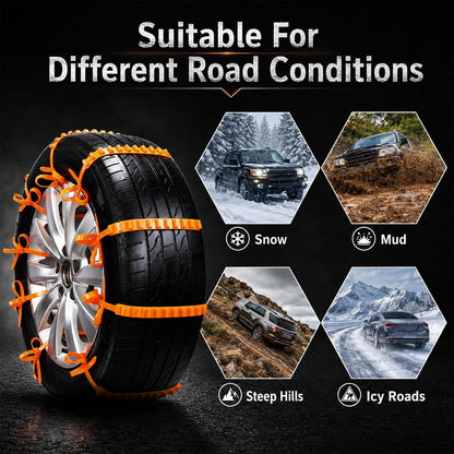 10 Pcs Winter Car Snow Chains Universal Anti-Skid Tire Chain ❄️