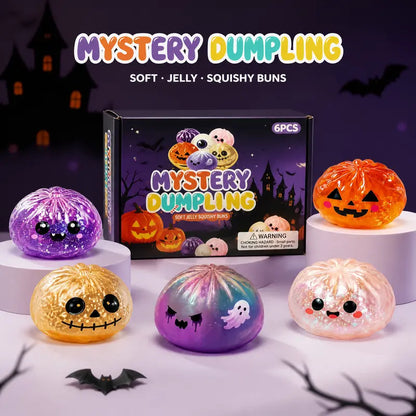 Cute Halloween scary ghost Marukosqueeze toy set, portable stressrelief hand squeeze toys👻