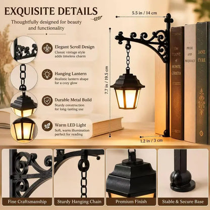 Library Lantern-Decorative Bookshelf Lighting, MiniatureHanging Shelf Lampdeng