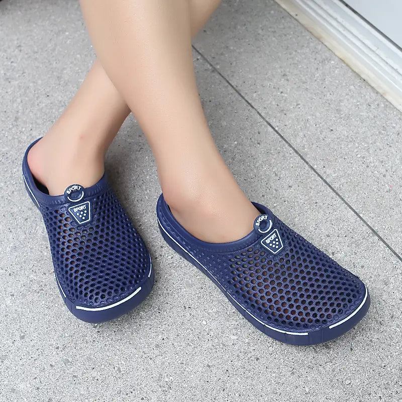 Unisex Quick-Dry Mesh Slip-On Mules,Breathable Work Shoes for Garden, Shower, Travel & Outdoor👟💨