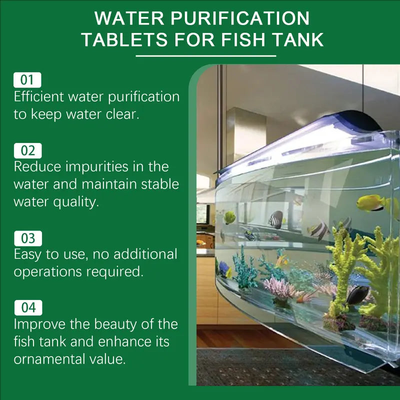 Aquarium Water Purification Tablets, Water Quality Dedicated To Clean🐟