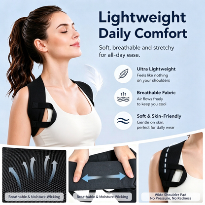 Shoulder Straps - Posture Support Straps for Men & Women – Elastic Back Support 📏
