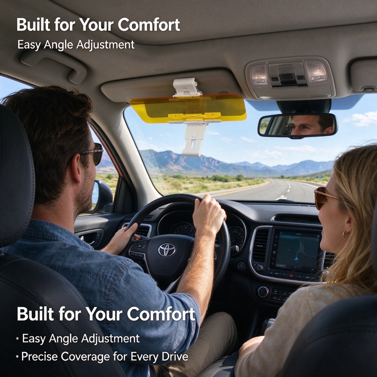 Adjustable Car Anti-Glare Sun Visor, Dual Color Day Night Driving Shield ☀️