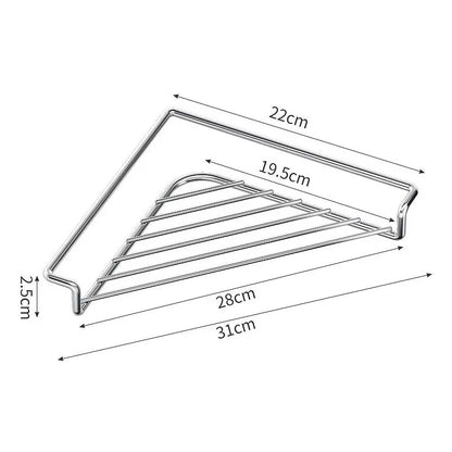 2PCS Stainless Steel Corner Sink Shelf with Triangular Open Wire Rack Design🍳