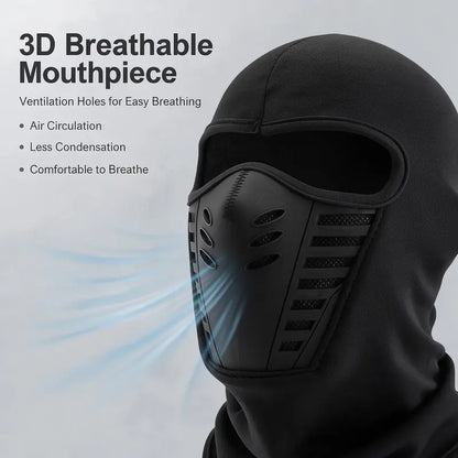 Unisex Fleece Full Face Balaclava Ski Mask - Windproof, Anti-Haze, Soft Sports & Outdoor Hat 🧢💨