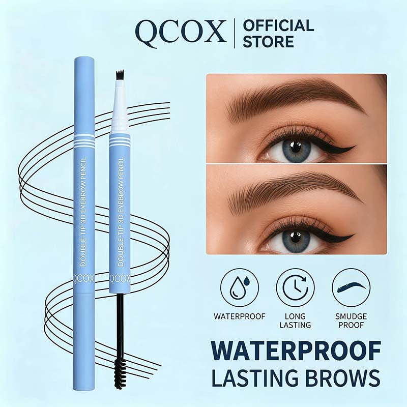 2-in-1 Waterproof Micro-Fork Eyebrow Pen-Tinted Gel Cosmetic, Long-Lasting Brow Styling Tool🖊️