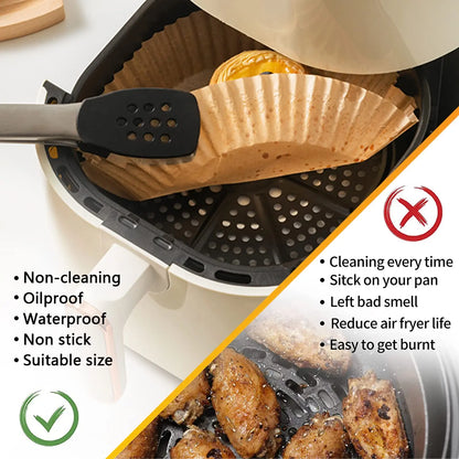 100Pcs Parchment Paper,Air Fryer Paper Liners, Air Fryer Liners Disposable🍳