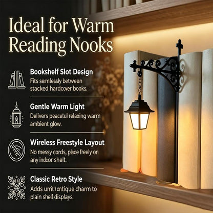Library Lantern-Decorative Bookshelf Lighting, MiniatureHanging Shelf Lampdeng