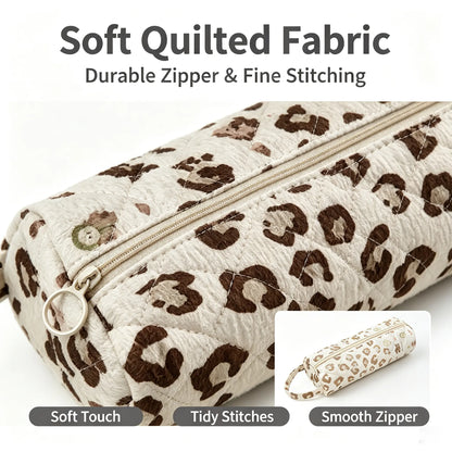 Quilted Multi‑Purpose Storage Bag, Portable Zipper Cosmetic Makeup Pouch 🎒