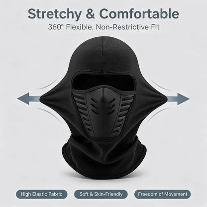 Unisex Fleece Full Face Balaclava Ski Mask - Windproof, Anti-Haze, Soft Sports & Outdoor Hat 🧢💨