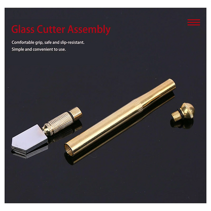 Diamond Head Glass Cutter Tool for 3-15mm Glass & Mirrors, Heavy Duty Steel Blade🛠️