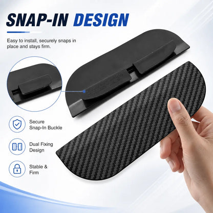 2PCS Car Side Mirror Rain Guards - Carbon Look ABS Visor Covers 🌧️