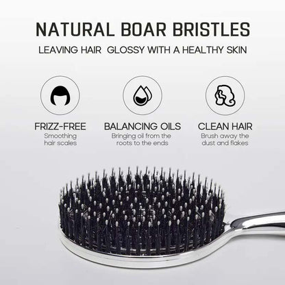 Anti-Static Hollow Round Bristle Brush - Massaging Design💇‍♀️✨