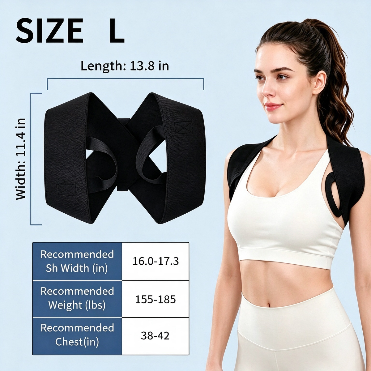 Shoulder Straps - Posture Support Straps for Men & Women – Elastic Back Support 📏