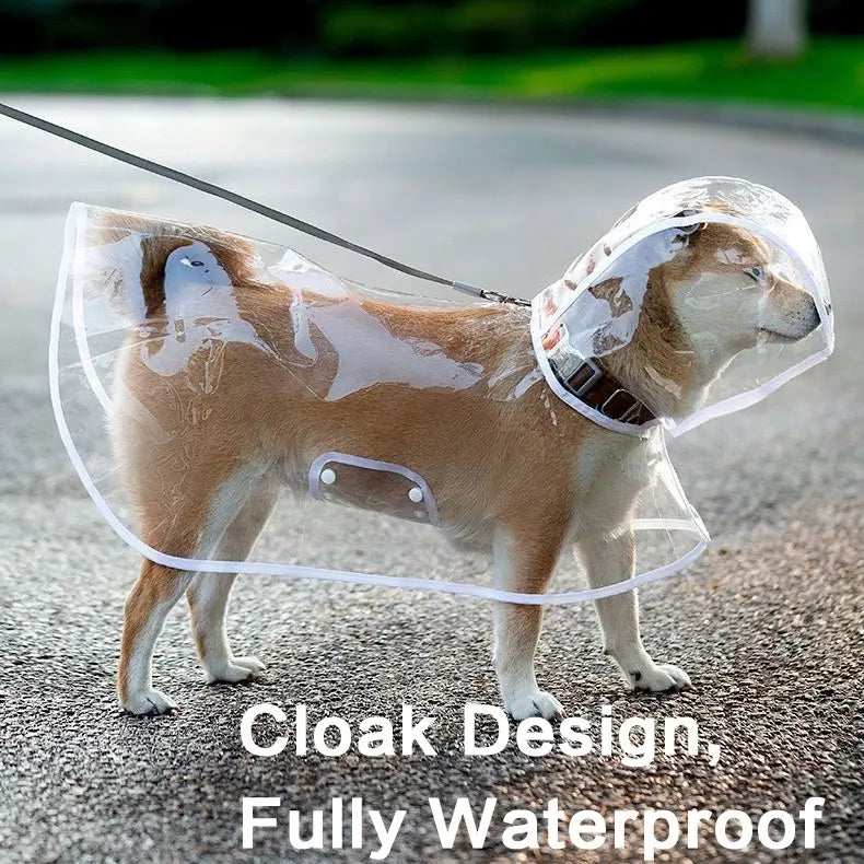 Transparent Thick Cape Dog Raincoat for Small Medium Dogs 🐾