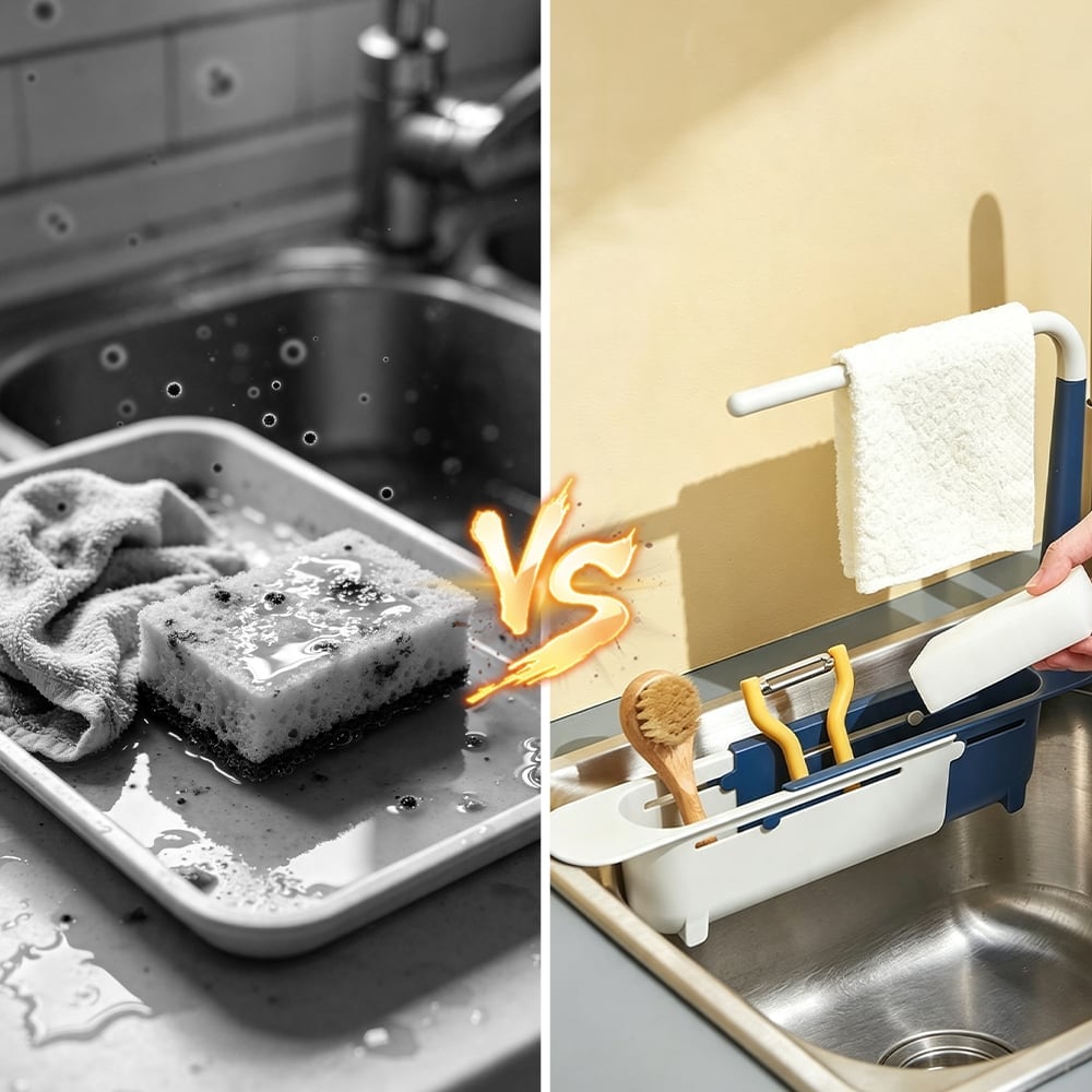 Retractable Sink Shelf — Adjustable-Length Sink Organizer🚰
