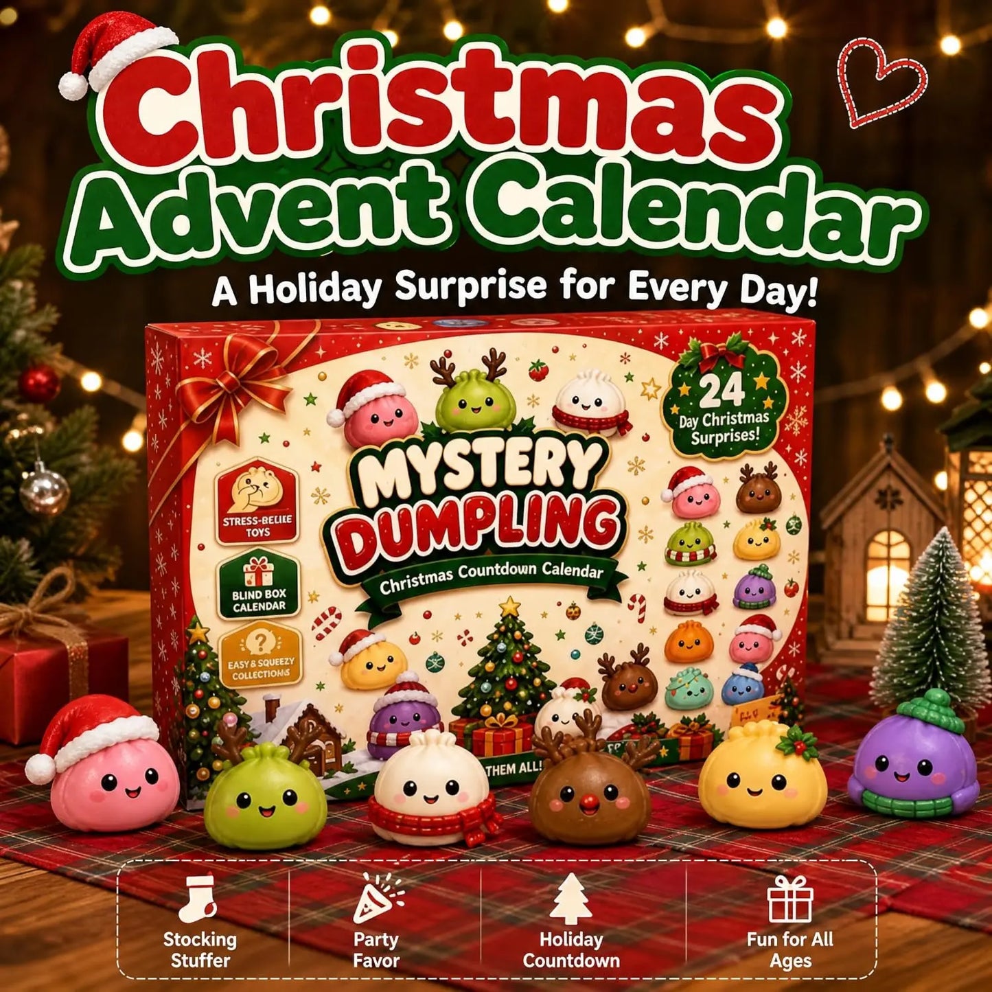 Christmas Squishy Advent Calendar 2026 Countdown Calendar🥰