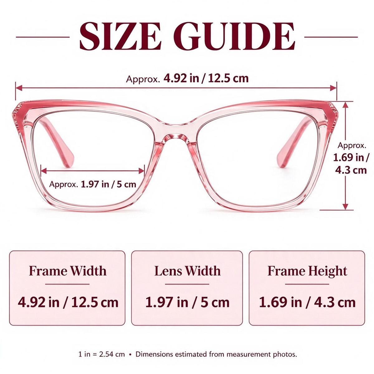 Progressive Photochromic Readers for Women, Pink Square Multifocal Reading Glasses 👓